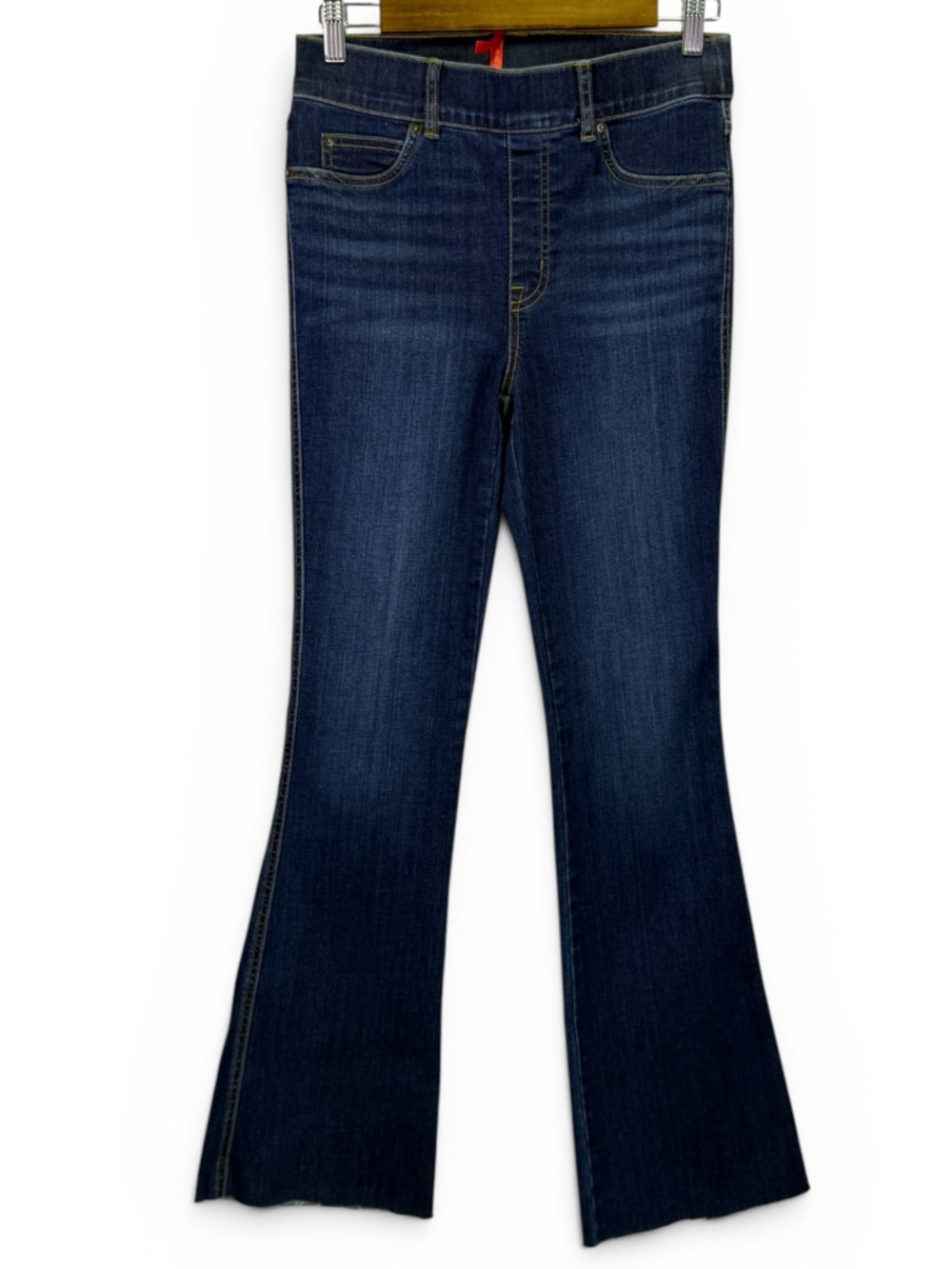Spanx Women's Flare Dark Wash Pull On Stretch Bootcut Denim Jeans Size S